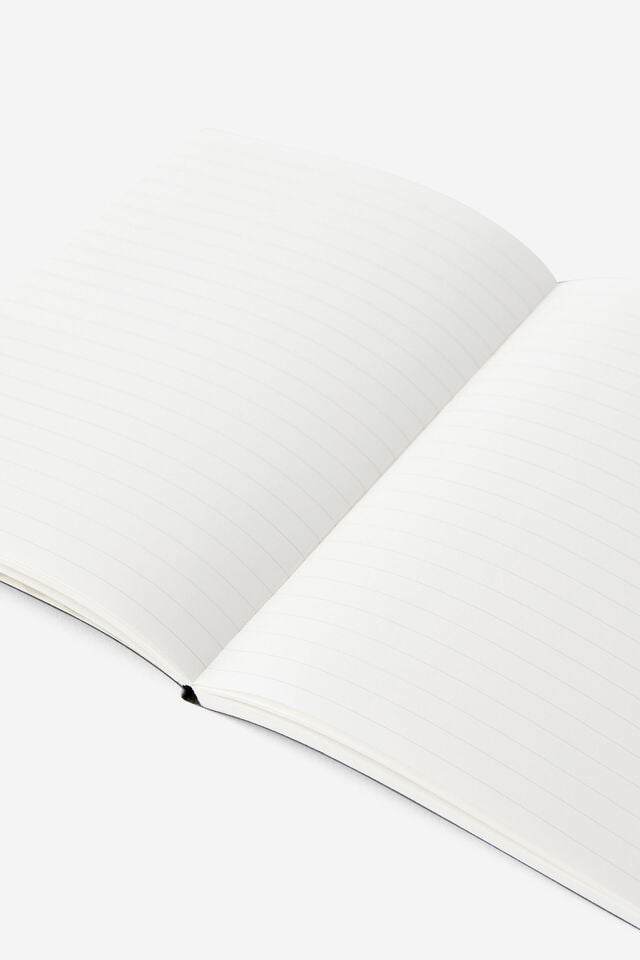 B6 Soft Cover Lined Notebook, BLACK