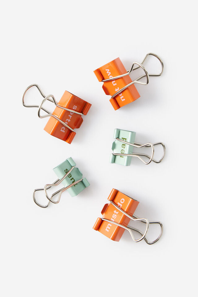 Memo Binder Clips, HOT SAUCE AND MINTY