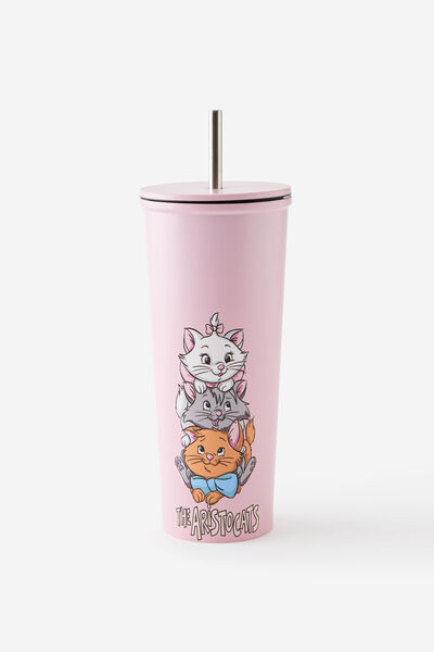 Collab Metal Smoothie Cup, LCN DIS THE ARISTOCATS / STRAWBERRY MILK