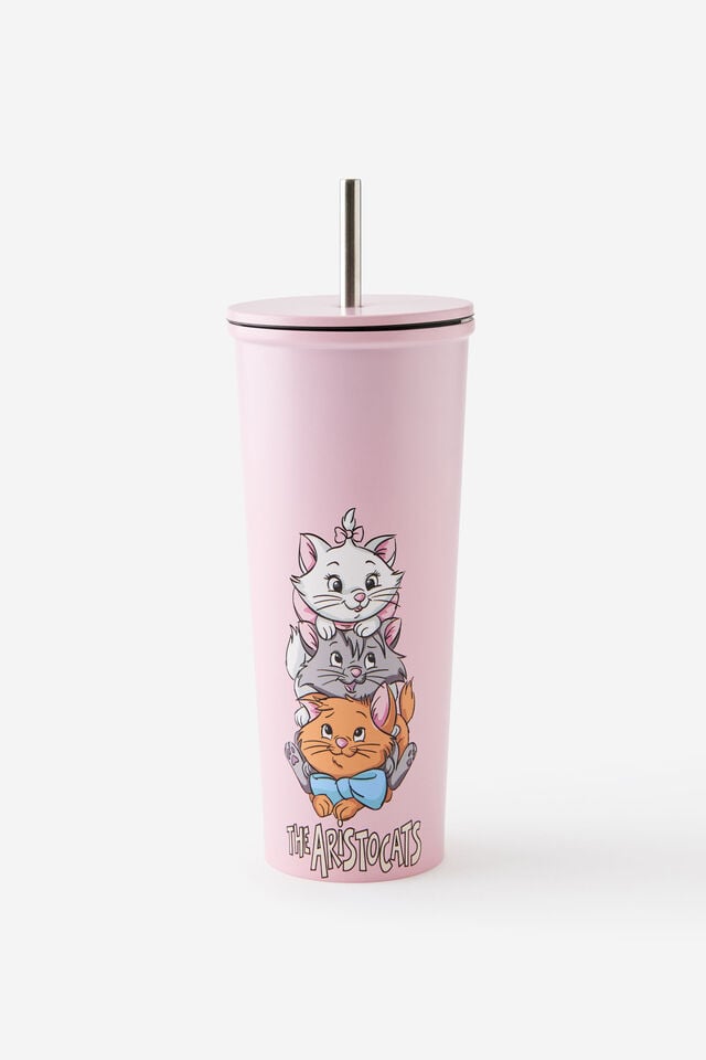 Collab Metal Smoothie Cup, LCN DIS THE ARISTOCATS / STRAWBERRY MILK