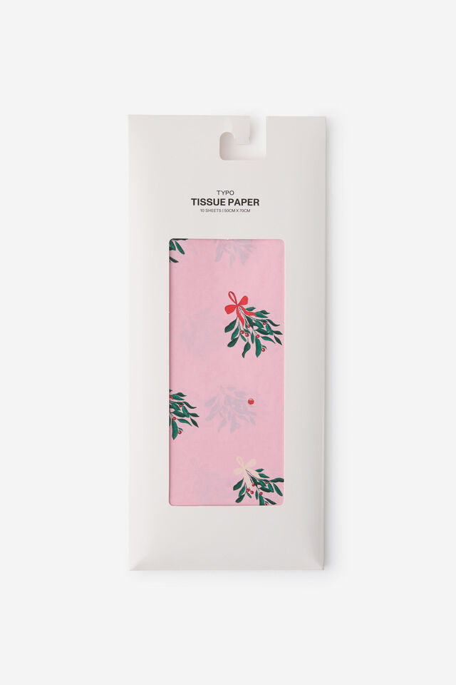 Tissue Paper 10 Pk, MISTLETOE BOWS