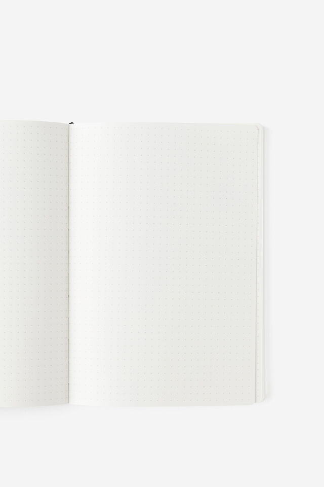 A5 Soft Cover Dot Notebook, BLACK