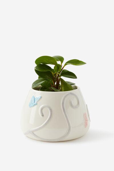 Midi Shaped Planter, BUTTERLIES