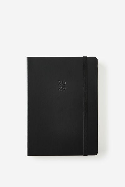 2026 B6 Daily Hard Metro Diary, Black