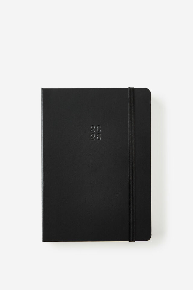 2026 B6 Daily Hard Metro Diary, Black