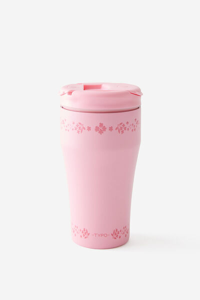 Loft Smoothie Cup 700Ml, BOW DITSY STRIPE /STRAWBERRY MILK