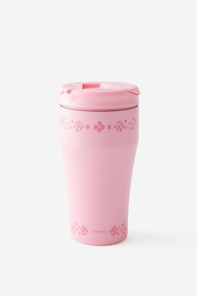 Loft Smoothie Cup 700Ml, BOW DITSY STRIPE /STRAWBERRY MILK