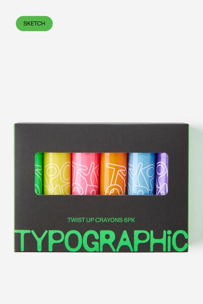 Artists Twist Crayons 6Pk, BRIGHTS