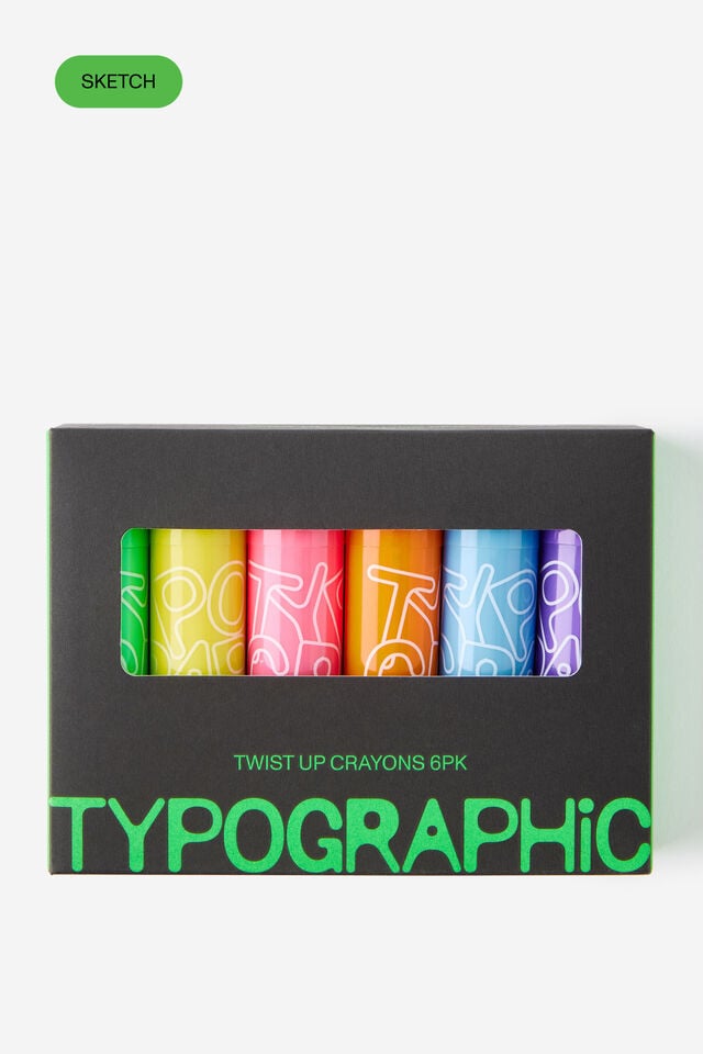 Artists Twist Crayons 6Pk, BRIGHTS