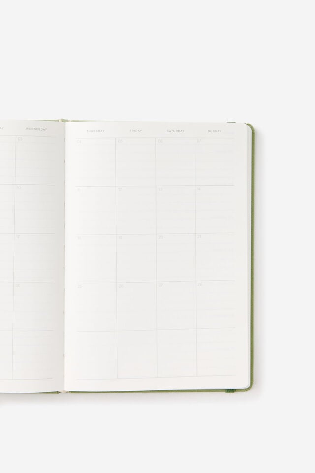 2026 A5 Weekly Hard Metro Diary, Little Treats Bay Leaf