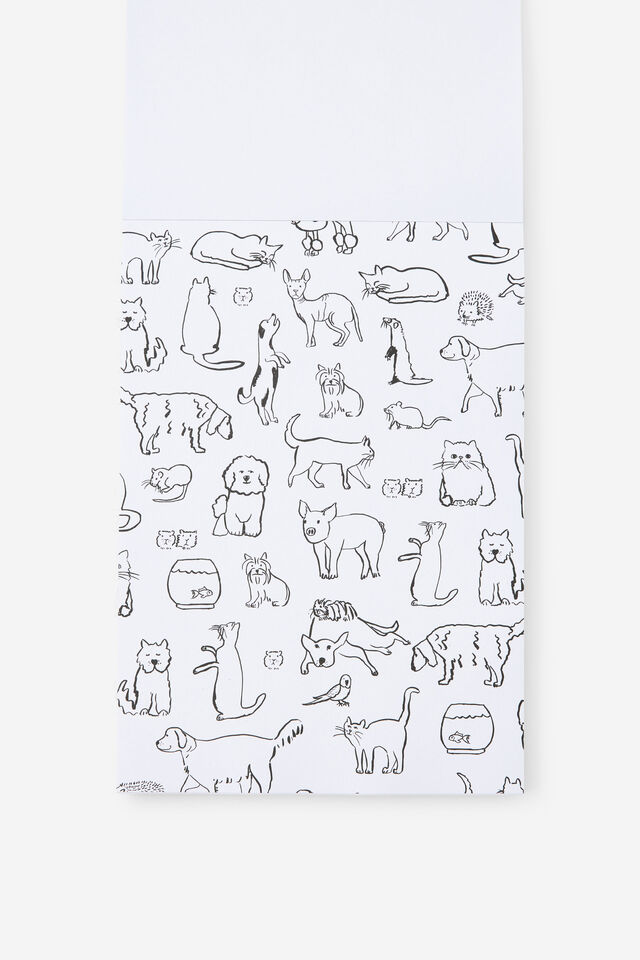 A4 Colouring Pad, PETALS & PAWS