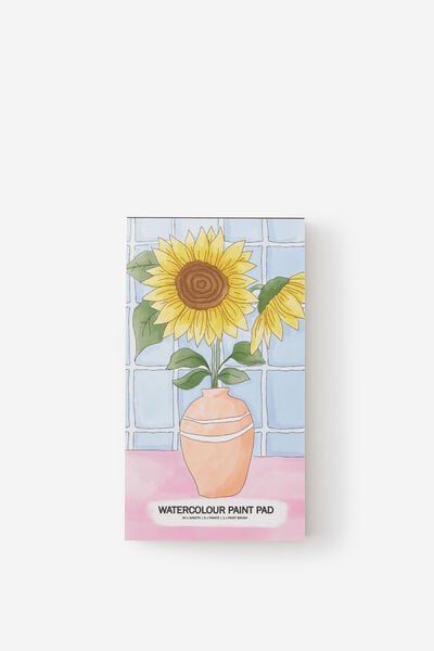 Mini Watercolour Paint Pad, SUNFLOWERS