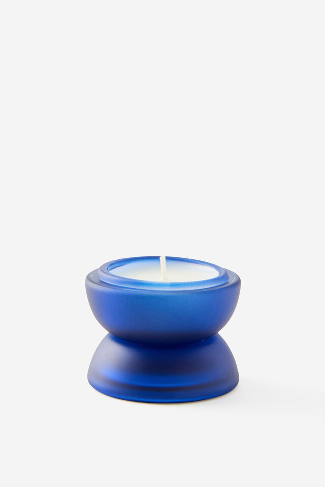 Mini Stackers Glass Tea Light Candle, AUDIO DREAMER BLUE SMOOTH