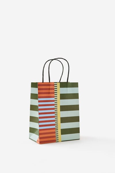 Gift Bag Small, COLOUR BLOCK STRIPE