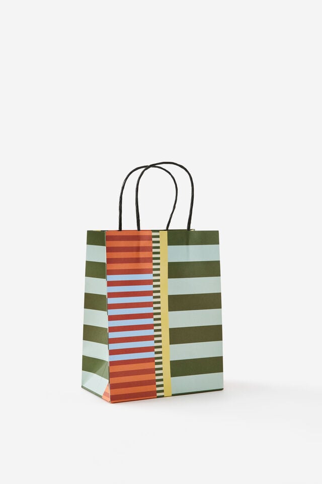 Gift Bag Small, COLOUR BLOCK STRIPE