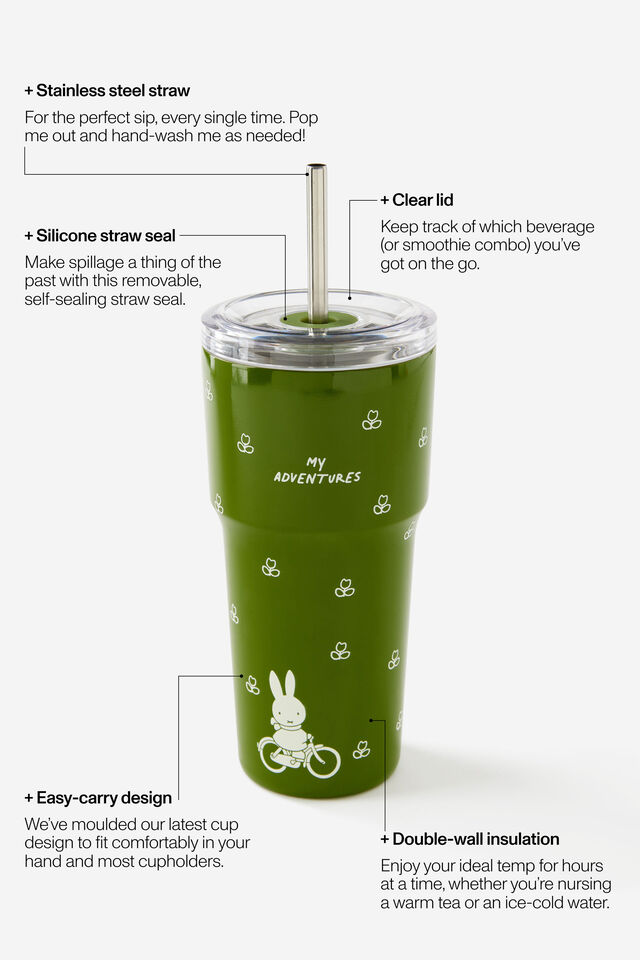 Collector Smoothie Cup 600Ml, LCN MIF MIFFY ADVENTURE GREEN