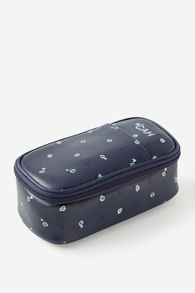 Personalised Premium Arlow Pencil Case, DITSY PANSY MIDNIGHT