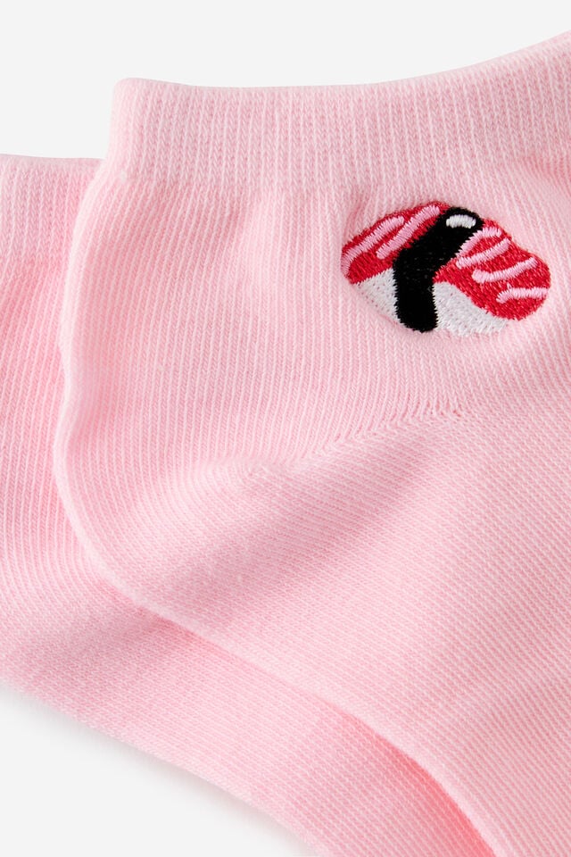 2 Pk Of Ankle Socks, SUSHI S/M
