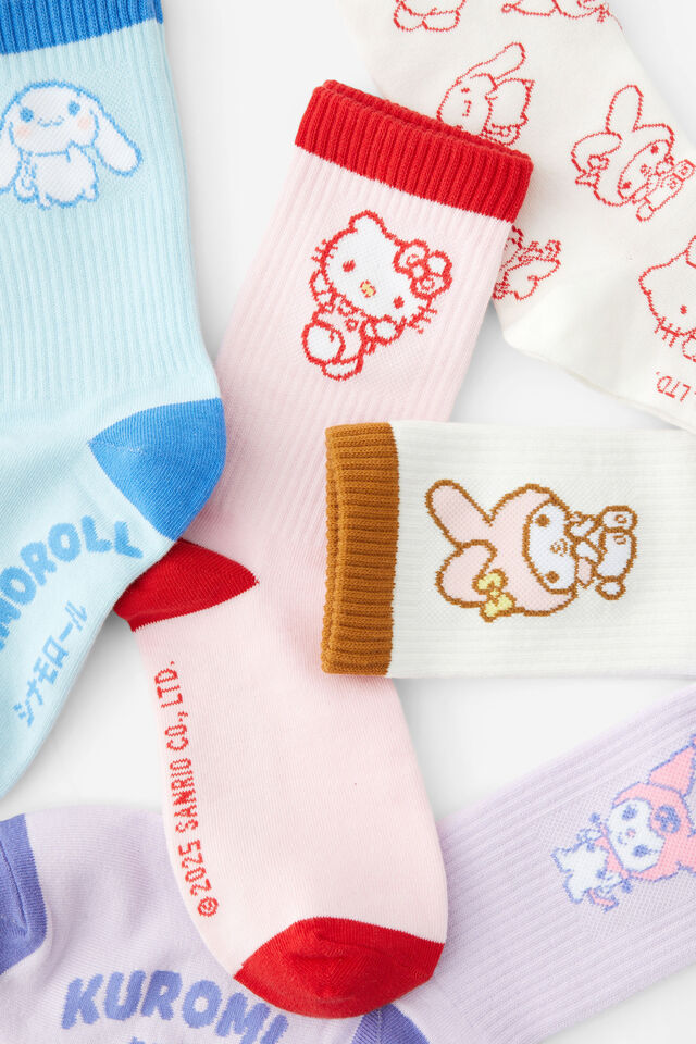 Box Of Socks, LCN SAN HELLO KITTY CHARACTERS (S/M)