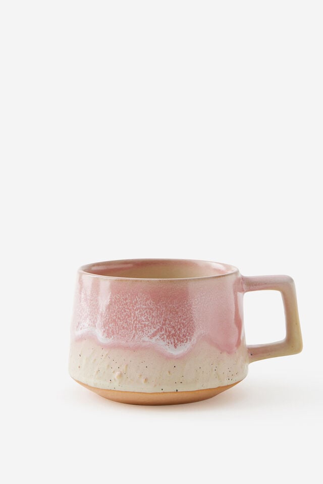 Glazed Ceramic Mug, STRAWBERRY MILK
