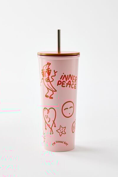 Collab Metal Smoothie Cup, LCN DOO DOODLE BOY / INNER PEACE