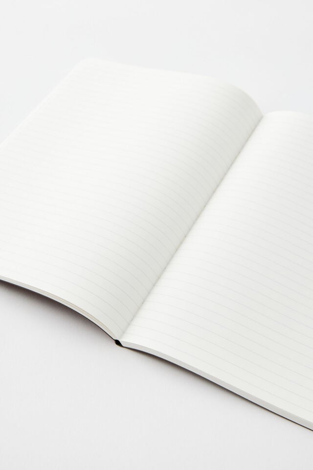 B5 Soft Cover Lined Notebook, BLACK