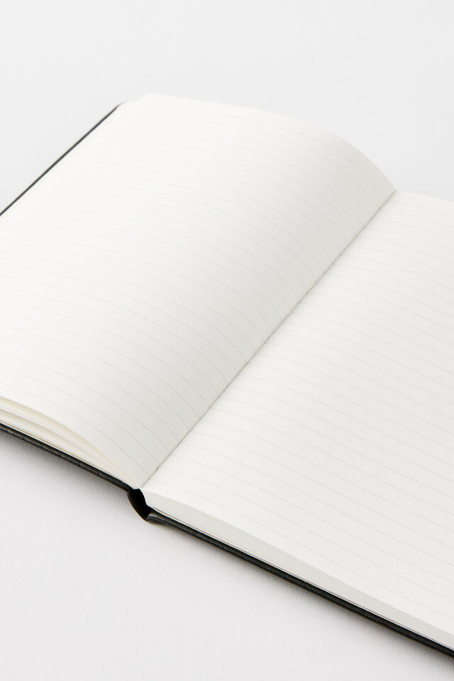 A5 Hard Cover Lined Notebook, BLACK