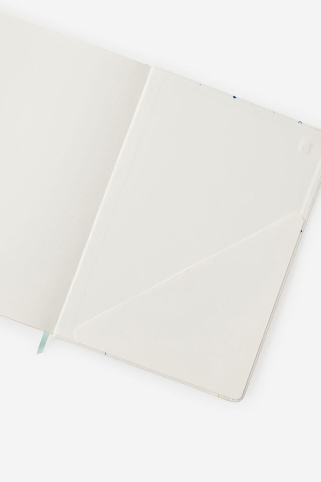 B5 Hard Lined Notetaker Notebook, ECRU DITSY CELESTIAL