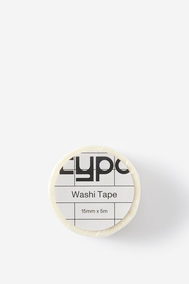 Washi Tape 15Mm, WHITE