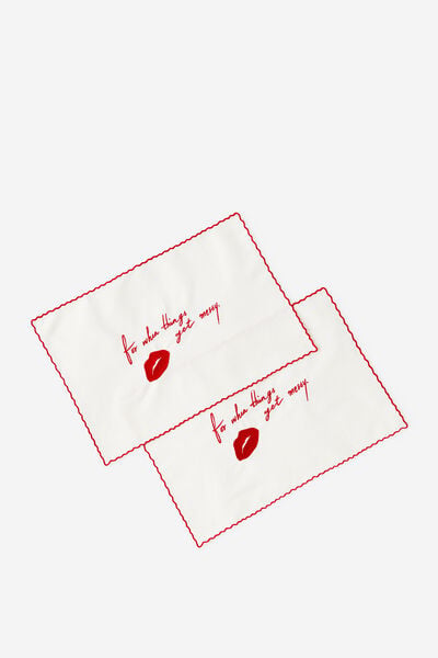 Linen Napkin Set Of 2, THINGS GET MESSY