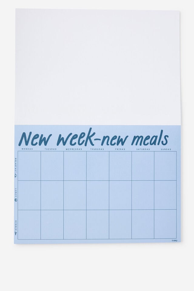 A4 Planner Pad, MEALS