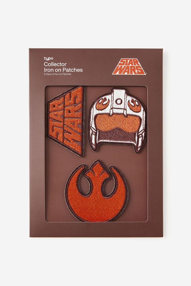 Collector Iron On Patches 3Pk, LCN LUC STAR WARS