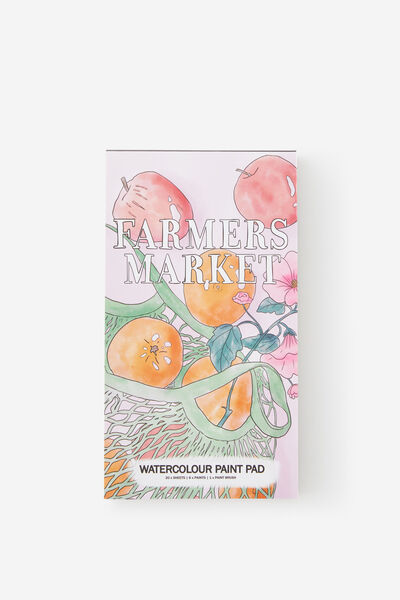 Mini Watercolour Paint Pad 2.0, FRUITS AND FLORALS