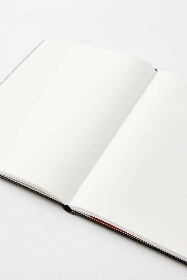 B5 Hard Cover Plain Notebook, BLACK