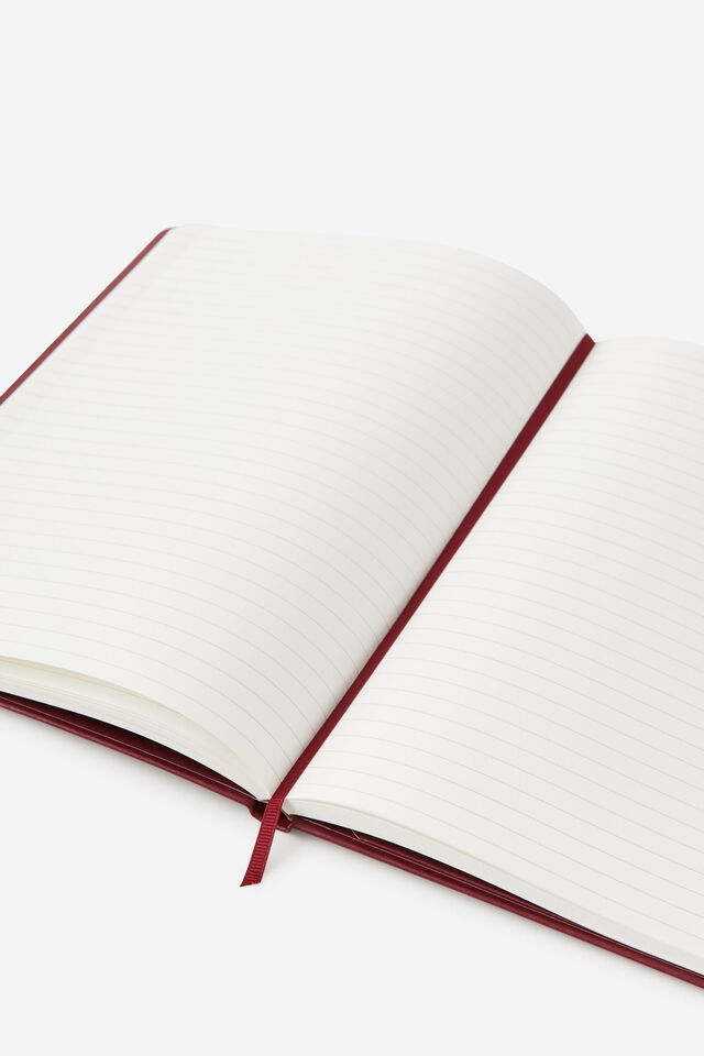 A5 Hard Lined Notetaker Notebook, CABERNET