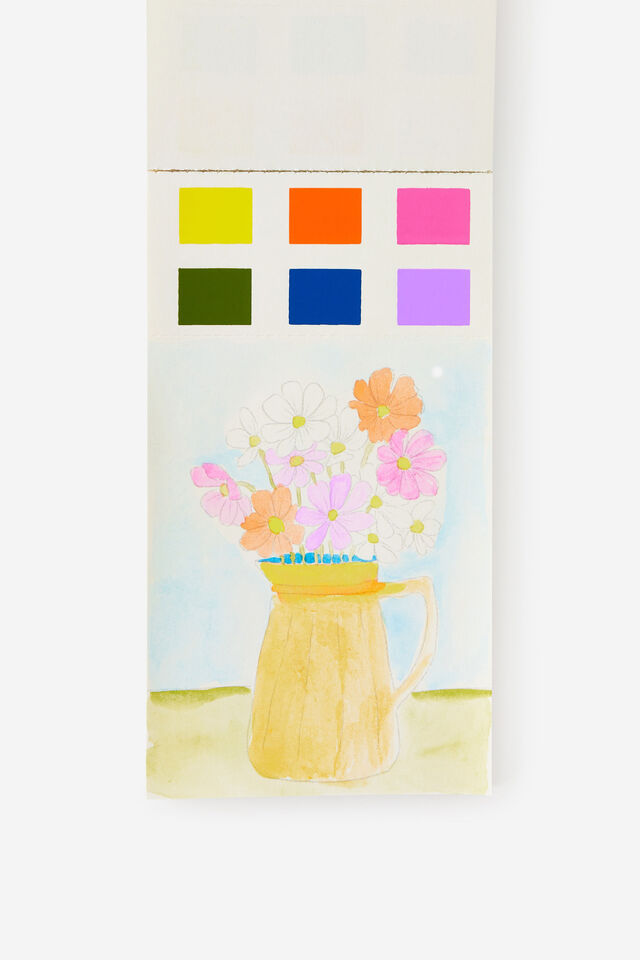 Watercolour Postcard Pad, PAINTED PETALS