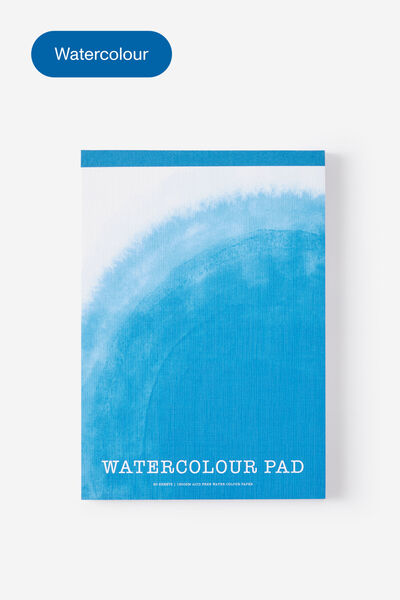 A5 Watercolour Art Pad, AZURE WATERCOLOUR