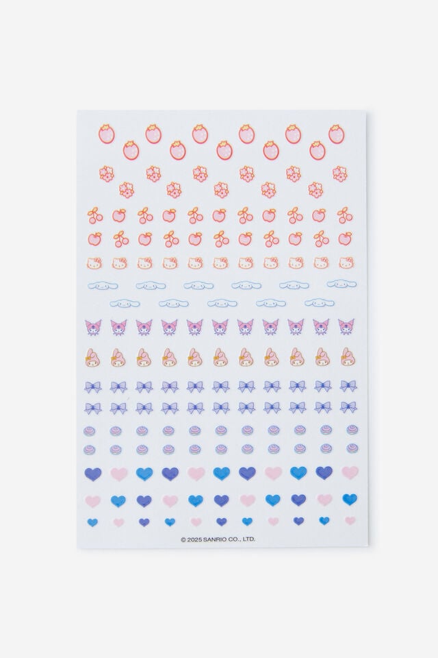 Lcn Nail Sticker Sheet, LCN SAN HELLO KITTY AND FRIENDS FRUITS