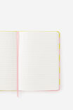 Personalised A5 Hard Lined Notetaker Notebook, STRAWBERRY MILK SPLICE STRIPE - example image 2