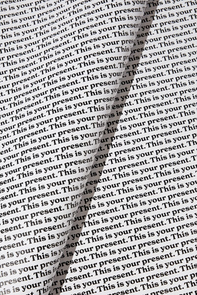 Roll Wrapping Paper, THIS IS YOUR PRESENT WHITE BLACK