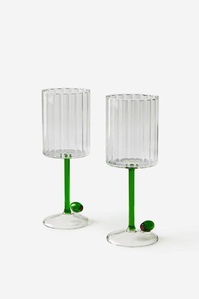 Novelty Cocktail Glass Set Of 2, DIRTY MARTINI