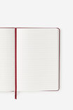 A5 Hard Lined Notetaker Notebook, CABERNET - example image 2