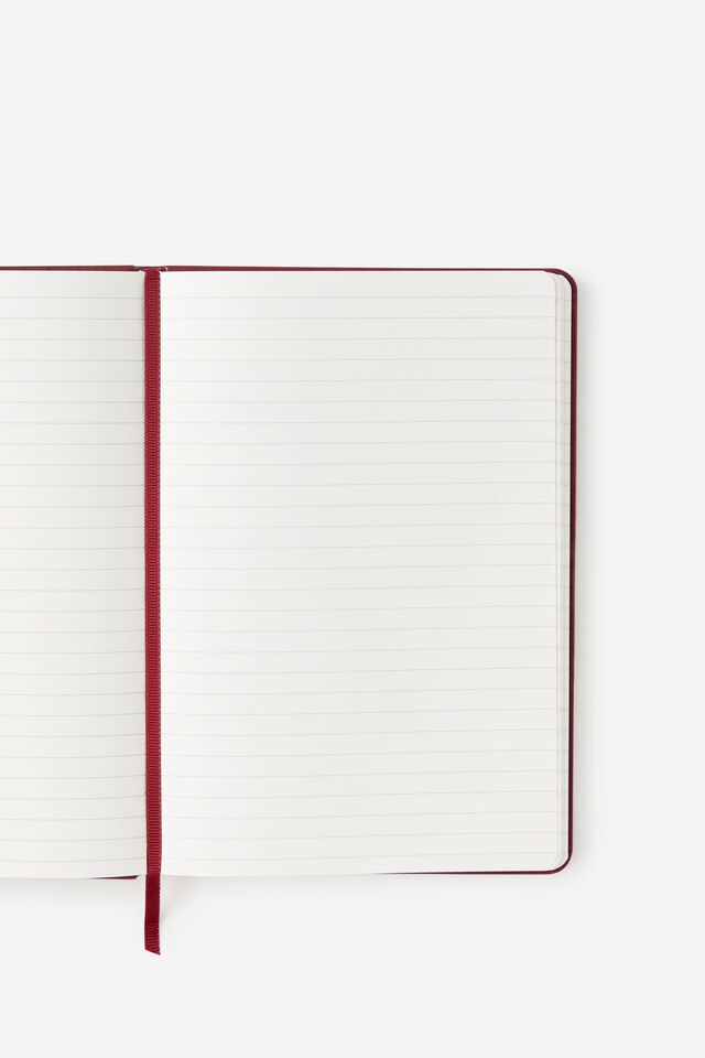 A5 Hard Lined Notetaker Notebook, CABERNET