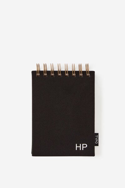Personalised A6 Spiral Sketch Book, BLACK