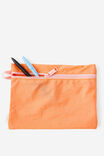 Zip Up Grid Pencil Case, JUST PEACHY STRAWBERRY MILK - example image 2