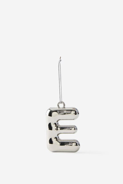 Alphabet Christmas Ornament, BUBBLE LETTER E