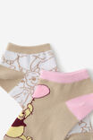 2 Pk Of Ankle Socks, LCN DIS WINNIE THE POOH (S/M) - alternate image 2