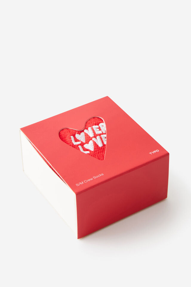 Boxed Socks S/M, LOVER LOVER EMB