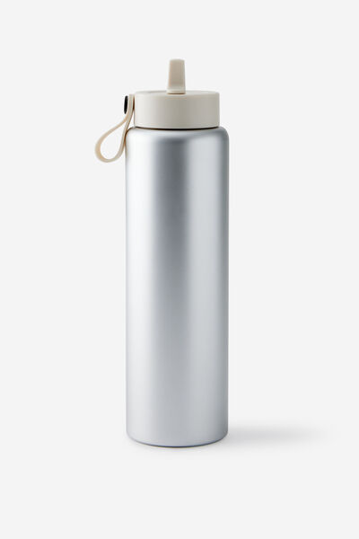 On The Move 1L Sipper Top, CHROME SILVER
