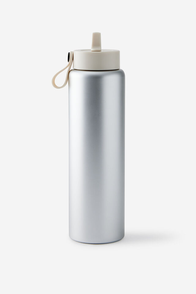 On The Move 1L Sipper Top, CHROME SILVER